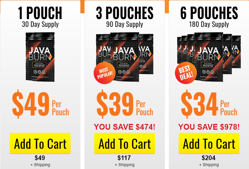 java burn price and discounts